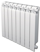 Aluminium Heizkörper Smeraldo 800 - 89,5cm Bauhöhe - 40cm Baubreite (Baubreite nach Wahl) -