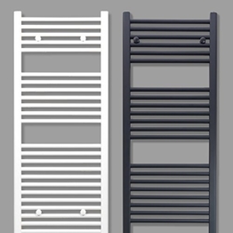 AQUABAD TRAPFLEX® Badheizkörper Venus - Typ: WGM - Weiß, Gerade, Mittelanschluss, Größe: 60x180cm -