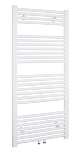 Badheizkörper 600x1200 mm Gerade Weiß Mittelanschluss R18 - Größe 600x1200 -