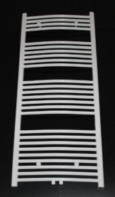 BADHEIZKÖRPER 600x1400 mm WEISS OVAL MITTELANSCHLUSS HANDTUCHTROCKNER DESIGNBADHEIZKÖRPER -