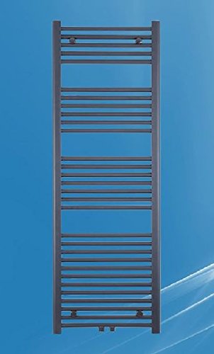 BadHeizkörper Grau/Anthrazit - 180x50 Cm Heizkörper Und Handtuchtrockner In Einem - Seitlicher Anschluss - Rauchfreie Kohleheizung Für Das