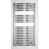 Badheizkörper chrom gebogen 1175h x 600b Mittelanschluss -