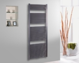 Badheizkörper Design Bremen 3, HxB: 177 x 60 cm, 1450 Watt, Edelstahloptik (Marke: Szagato) Made in Germany / Top-verarbeiteter Bad und Wohnraum-Heizkörper (Mittelanschluss) -