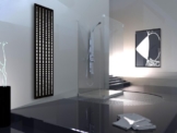 Badheizkörper Design broken Mirror 3, HxB: 180 x 47 cm, 1118 Watt, weiß / schwarz (matt) (Marke: Szagato) Made in Germany / moderner Bad und Wohnraum-Heizkörper (Mittelanschluss) -