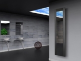 Badheizkörper Design Singapur 3, HxB: 180 x 47 cm, 1118 Watt, dunkelgrau (metallic) / Spiegel (Marke: Szagato) Made in Germany / Top-verarbeiteter Bad und Wohnraum-Heizkörper (Mittelanschluss Spiegelglas, Echtglas) -