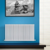 BestBathrooms Design-Heizkörper Horizontal Weiß - 600 x 1411 mm - Premium Paneelheizkörper für Zentralheizung - Einlagig - Perfekt für Küche, Bad & Wohnzimmer -