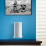 BestBathrooms Design-Heizkörper Horizontal Weiß - 600 x 415 mm - Premium Paneelheizkörper für Zentralheizung - Doppellagig - Perfekt für Küche, Bad & Wohnzimmer -