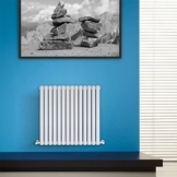 BestBathrooms Design-Heizkörper Horizontal Weiß - 600 x 834 mm - Premium Paneelheizkörper für Zentralheizung - Doppellagig - Perfekt für Küche, Bad & Wohnzimmer -