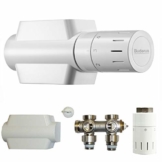 Buderus Ventil-Armaturen Set Multiblock Universal Eck- und Durchgangsform inkl. Thermostatkopf mit Nullstellung - 1