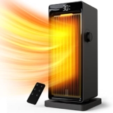 CEFNOON Heizlüfter 2000W, ECO heizlüfter energiesparend leise, PTC Keramik heizung elektrisch mit 90°Oszillation, 24h Timer, Überhitzungsschutz, 3 Modi Heizkörper für Zuhause, OZQ21N19, Schwarz - 1