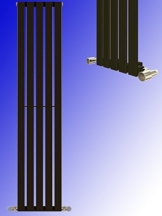 Design Badheizkörper LINEAR 1200 x 252 mm. Schwarz Badheizkörper Handtuchtrockner -