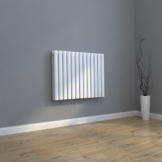 Design Heizkörper Röhren 600x760mm Doppellagig Badezimmer/Wohnraum Mittelanschluss Weiß Badheizkörper Radiator -