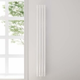 Design Röhren Heizkörper 230x1800mm Weiß Oval Paneelheizkörper Vertikal Mittelanschluss Doppellagig - 1