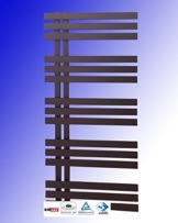 Designbadheizkörper VERONA 1200 x 500 mm. Anthrazit Schwarz Badheizkörper Handtuchtrockner Handtuchwärmer -
