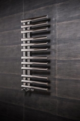 Designer Handtuchheizkörper Badheizkörper 1200x450mm Chrom -