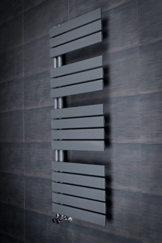 Designer Handtuchheizkörper Badheizkörper 1380x500mm Grau -