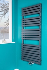Designer Handtuchheizkörper Badheizkörper 1450x600mm Grau -