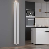 ELEGANT Design Paneelheizkörper Röhren 1800 x 236 mm Weiß Einlagig Badheizkörper Mittelanschluss Vertikal Röhren Heizkörper - 1