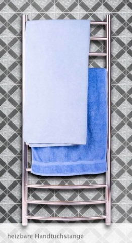 Elektrischer Handtuchwärmer Handtuchtrockner Handtuch Bad Heizkörper Trockner aus Edelstahl 1200x500mm -
