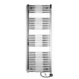 Elektro Badheizkörper 714 Watt (H x B) 1775 x 750mm - chrom gebogen - Anschluss Rechts - inkl. Heizpatrone 1000 Watt mit 5 Heizstufen und 2h Timer - Fertig befüllt und betriebsbereit -