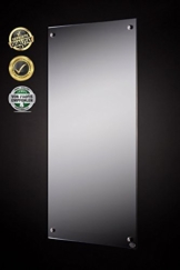 FERN INFRAROT SPIEGELHEIZUNG (neueste Technologie) 300W Spiegel Heizung auf Carbon Crystal Basis mit höchsten Sicherheitsstandards (CE, ROHS), 50 Jahre/100.000Std Lebensdauer und 99% Heizübertragung -