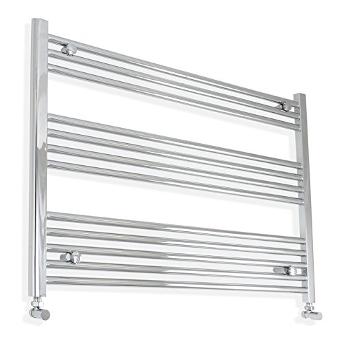 Handtuchheizkörper 1000mm breit x 700mm hoch - Gerade Flach Chrom