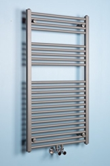 Handtuchheizkörper Handtuchwärmer Badheizkörper 1120x600mm Grau gerade -