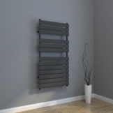 Handtuchtrockner Flach Heizkörper 1200x600mm Seintenanschluss Handtuchwärmer Badheizkörper Antrazit Gerade -