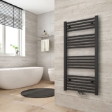 Heilmetz Anthrazit BadHeizkörper 50 x 100 cm Handtuchtrockner Bad-Heizkörper Handtuchheizkörper Mittelanschluss Heizung 491 Watt Leistung Handtuchwärmer - 1