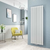 Heizkörper Flach Design Vertikal Paneelheizkörper 1800 x 620 mm Weiß Doppellagig Mittelanschluss Heizung - 1