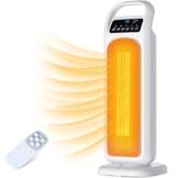 Heizlüfter mit Fernbedienung,Keramik Heizlüfter Badezimmer energiesparend leise 1000/2000W Heizstrahler mit Oszillation 9h Timing und Umkippschutz Überhitzungsschutz für Zuhause, Büro - 1