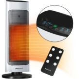 Keramik Heizlüfter mit Fernbedienung und 7 Heizstufen von Pro Breeze - Heizstrahler elektrisch 2000W mit Überhitzungsschutz und 24h Timer - energiesparender ECO Modus & Leiser Betrieb, 80° Oszillation - 1
