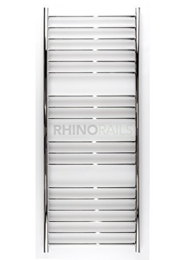rhinorails 1300 mm x 520 mm Ergo (flach), 520 Edelstahl Badheizkörper | Designer Beheizter Handtuchhalter | 25 Jahre Garantie -