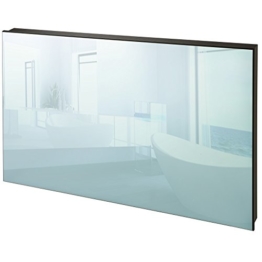 TecTake Spiegel Infrarotheizung Spiegelheizung 650 Watt ESG Glas Elektroheizung Infrarot Heizkörper Heizung inkl. Wand- und Deckenhalterung -