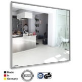VASNER Zipris S Infrarot Spiegelheizung mit 10 mm Alu-Rahmen 700 Watt, Bad geeignet IPX4, extraflach Design, TÜV Süd, 5 J. Herstellergarantie, Überhitzungsschutz, 100% Made in Germany, Flächenheizung, Elektroheizung, Infrarotheizung -