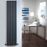 Vertikale Design Heizkörper in Anthrazit Revive 1600 mm x 354 mm - 1680 Watt -
