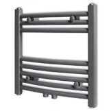 vidaXL Badheizkörper Handtuchheizkörper gebogen 480 x mm, grau -