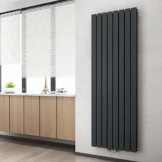 WELMAX Heizkörper Flach Vertikal 1800x620mm Anthrazit Design Paneelheizkörper Doppellagig Mittelanschluss Heizung - 1